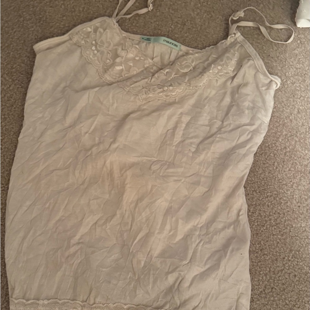 Lace trim Maurices Cream Camisole Top